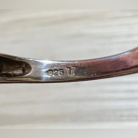 Vintage Handmade Designer Sterling Silver Honey Citrine Bypass Ring, Size 7.25 - Picture 7 of 10